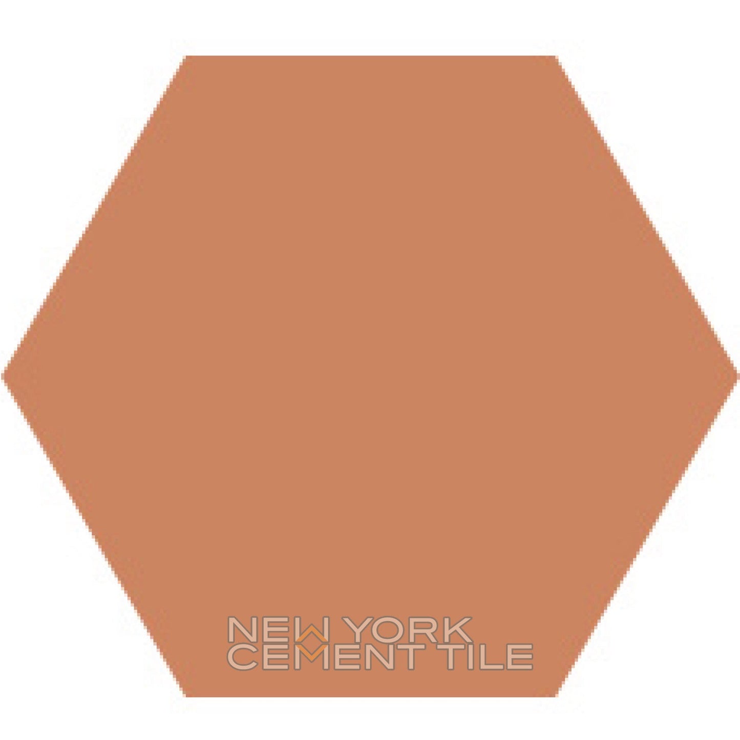 Solid Hex-NH23-5506 tile sample by New York Cement Tile with brand name text at the bottom center.