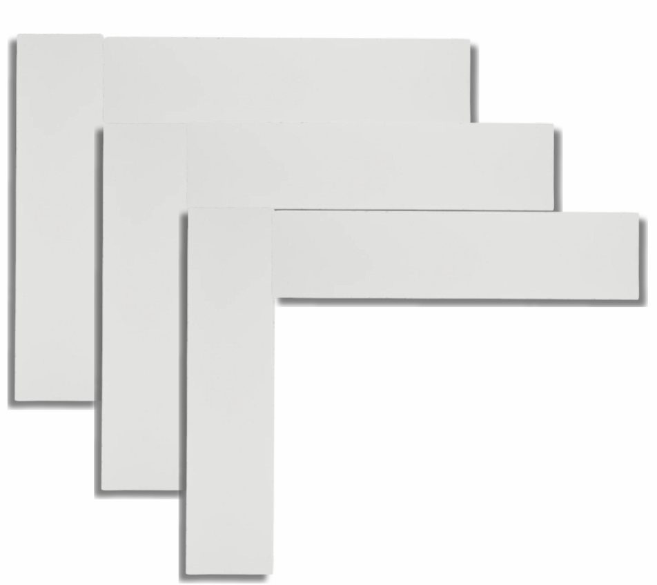 2X8 Solid white