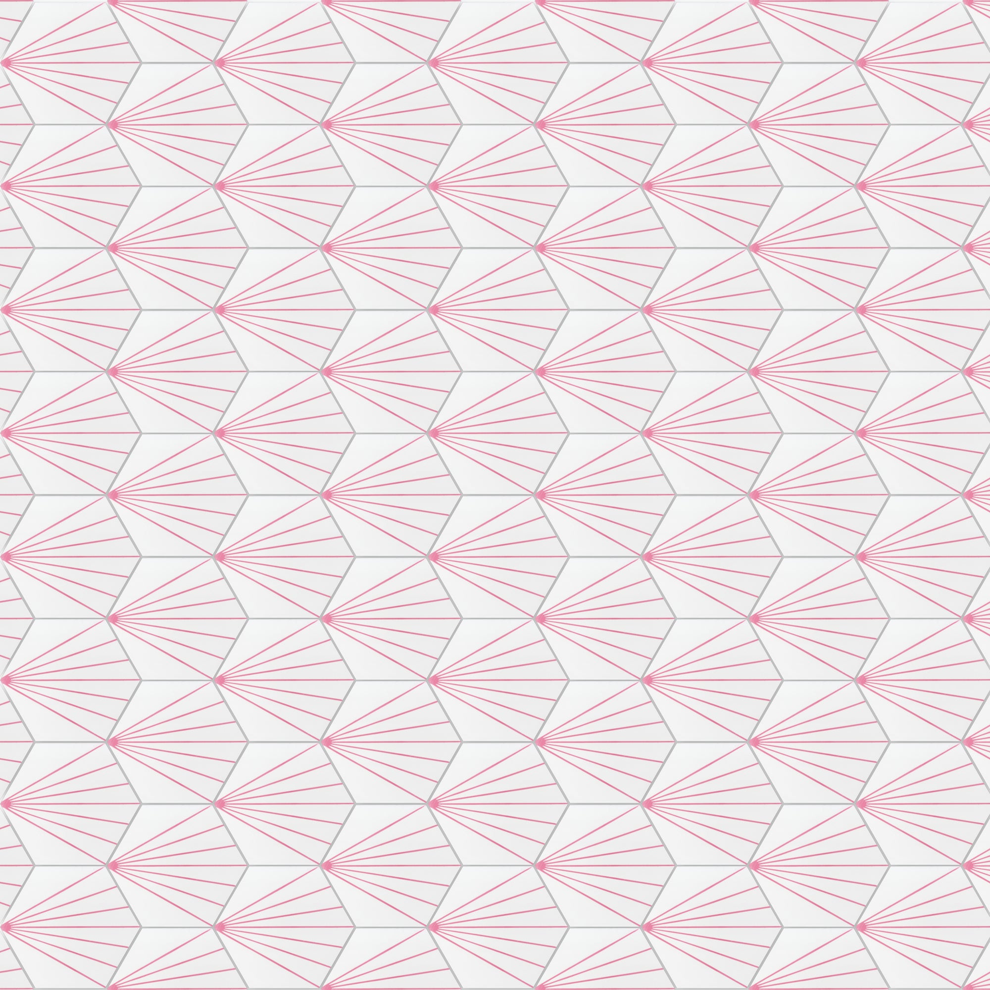 The NH23-036 - 5512 by New York Cement Tile features handcrafted hexagons and lines for a unique look.