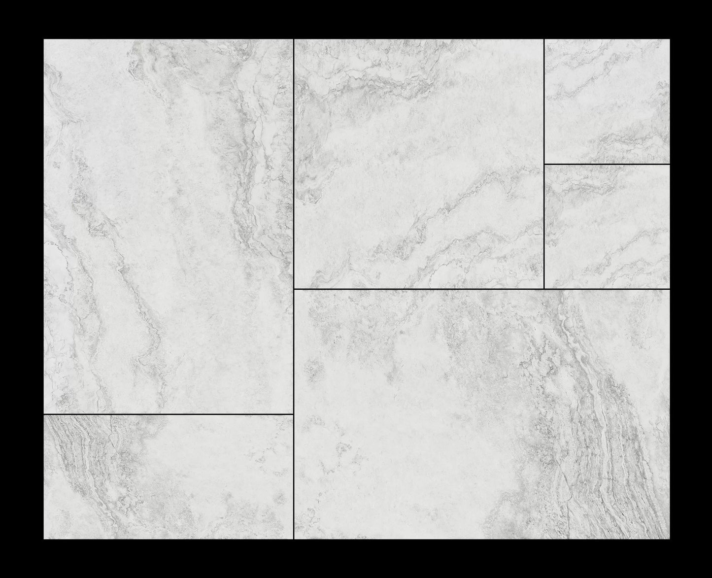 Urban - Modular Pattern Extra Sample by New York Cement Tile: gray geometric marble tiles, subtle veining, 12x24 or 24x36 sizes.