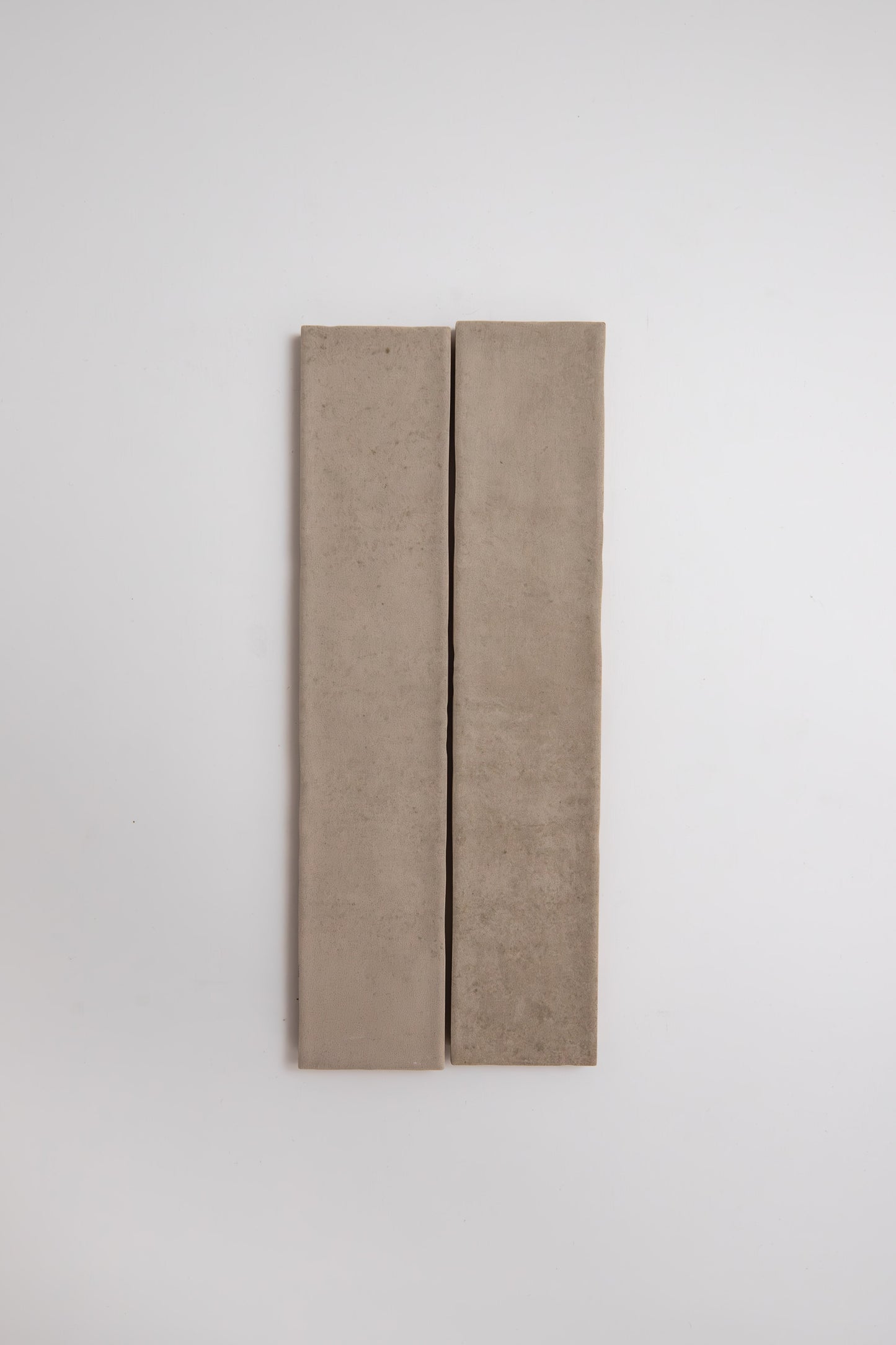 Two Buckland Beige tile samples by Cottage Ivy are placed side by side on a plain white background.