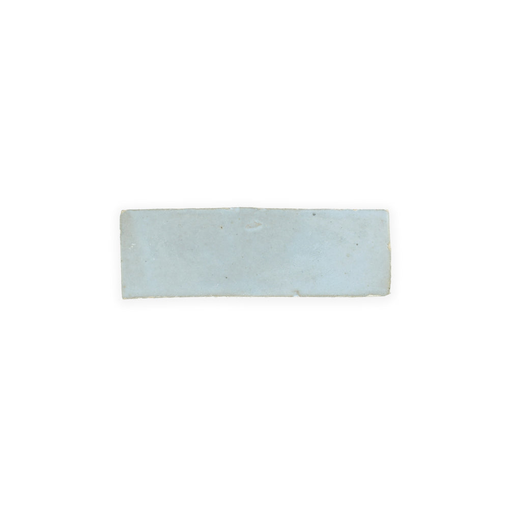 A single Arctic Blue (2X6) tile by New York Cement Tile is centered on a plain white background.