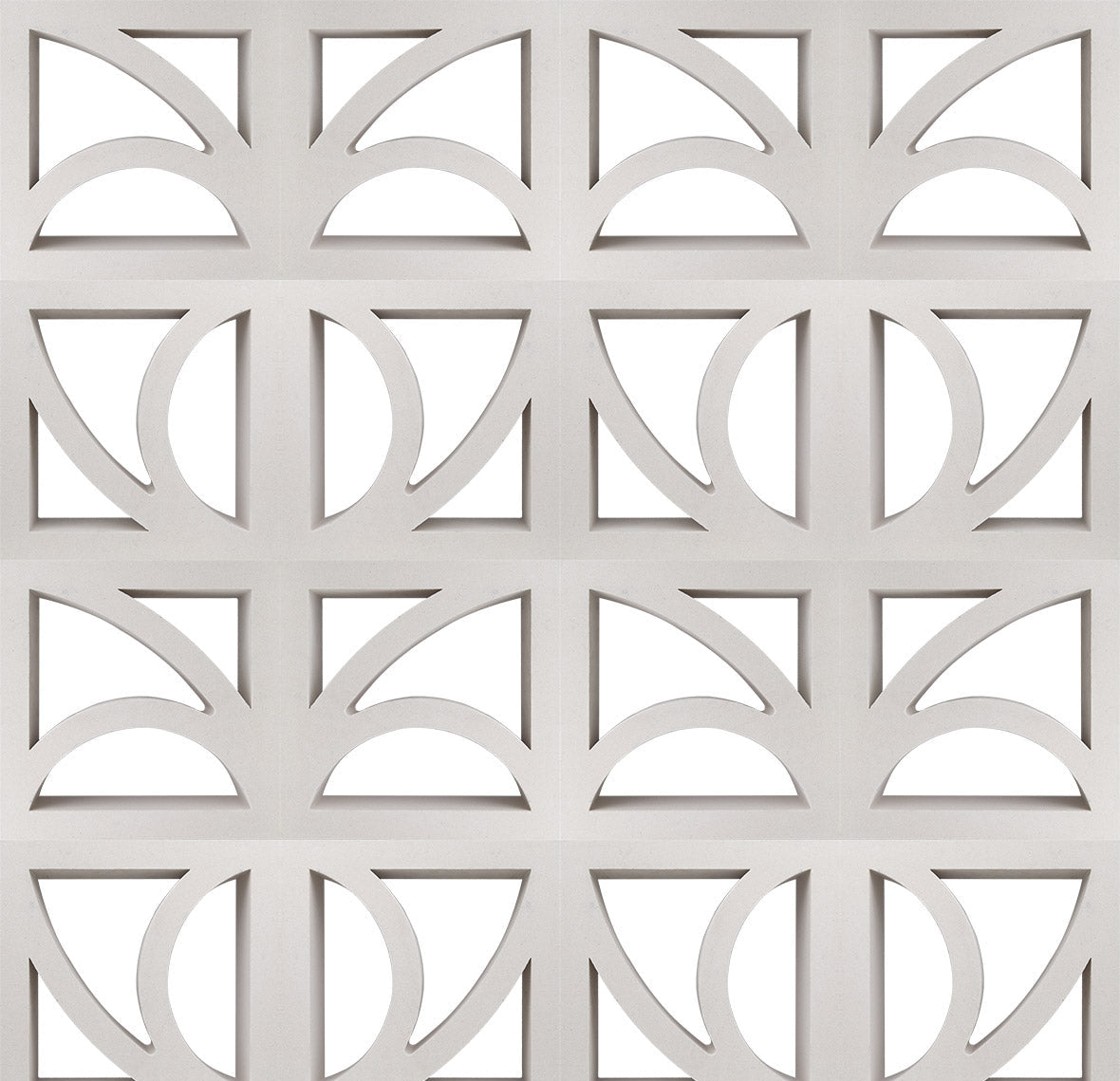 The Large Belisa Sample by New York Cement Tile is ideal as a mid-century modern partition or decorative concrete privacy screen.