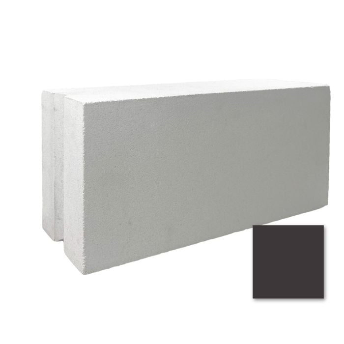 The Large Half Windy Ninety by New York Cement Tile is a white rectangular block with a small black square in the lower right.