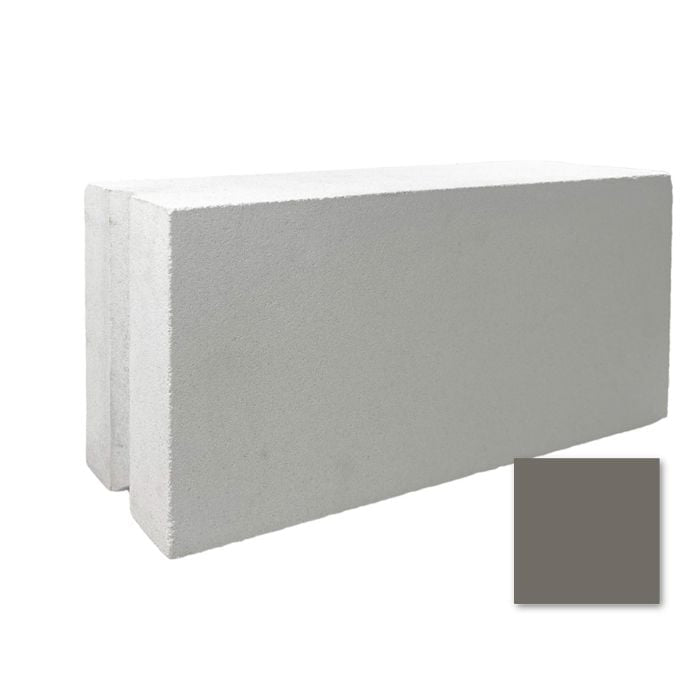 The Large Half Windy Ninety by New York Cement Tile is a white, rough rectangular block; gray-brown swatch shown bottom right.