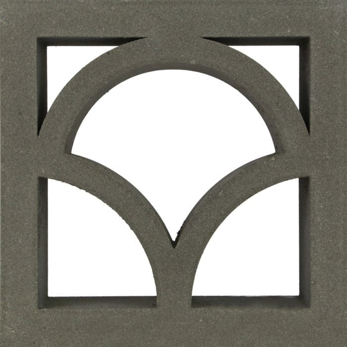 The Seychelles Extra Sample by New York Cement Tile features intersecting arches in a square frame for a bold geometric look.