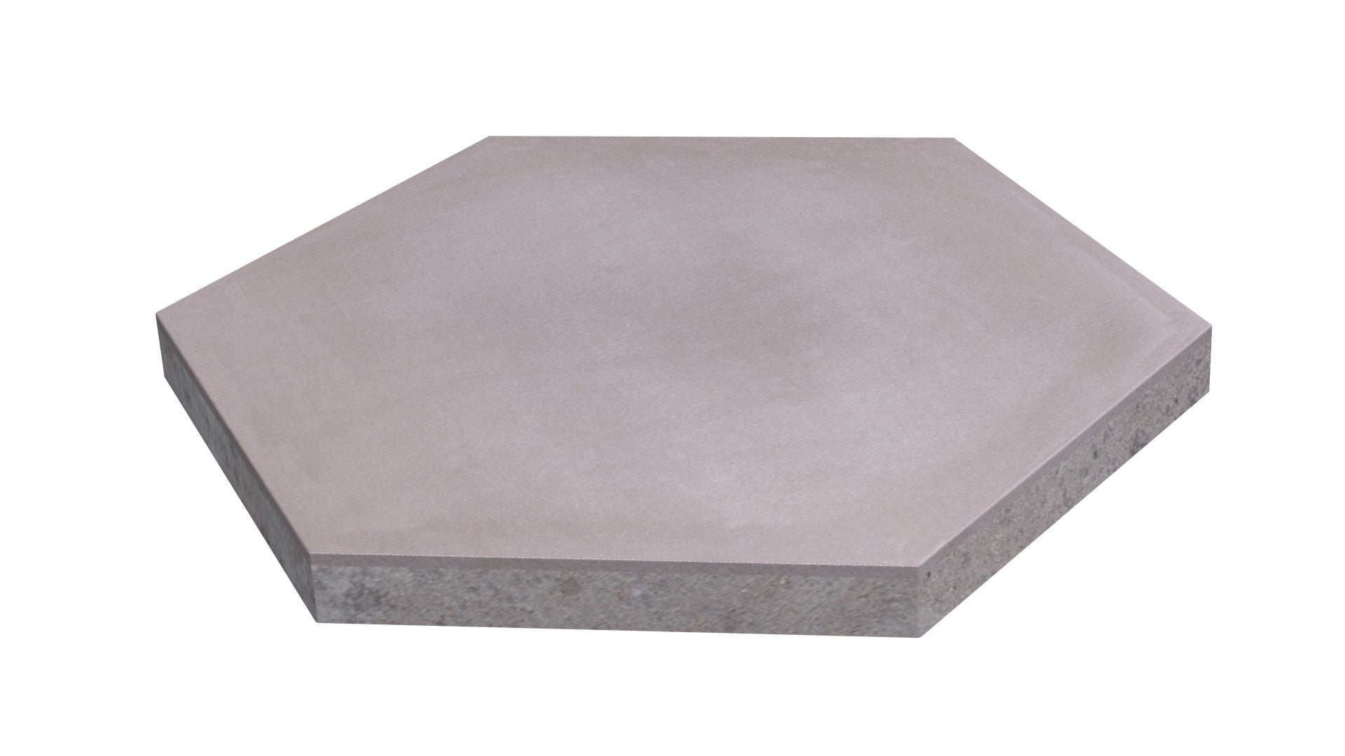 A single NH23-2207, Extra Sample gray hexagonal paver by New York Cement Tile on a white background.