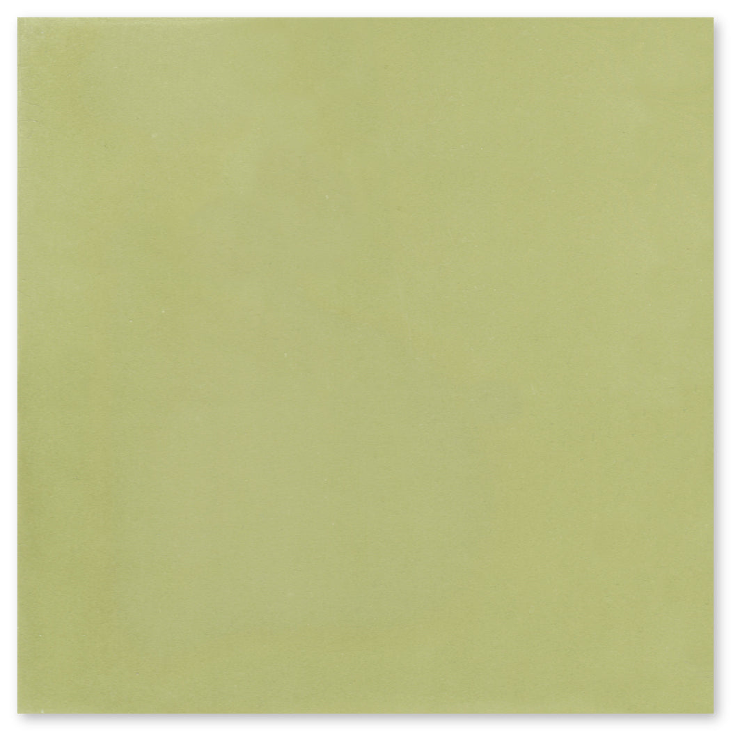 The 3325-Solid 8x8, Extra Sample by New York Cement Tile features a light green, subtly textured, smooth surface.