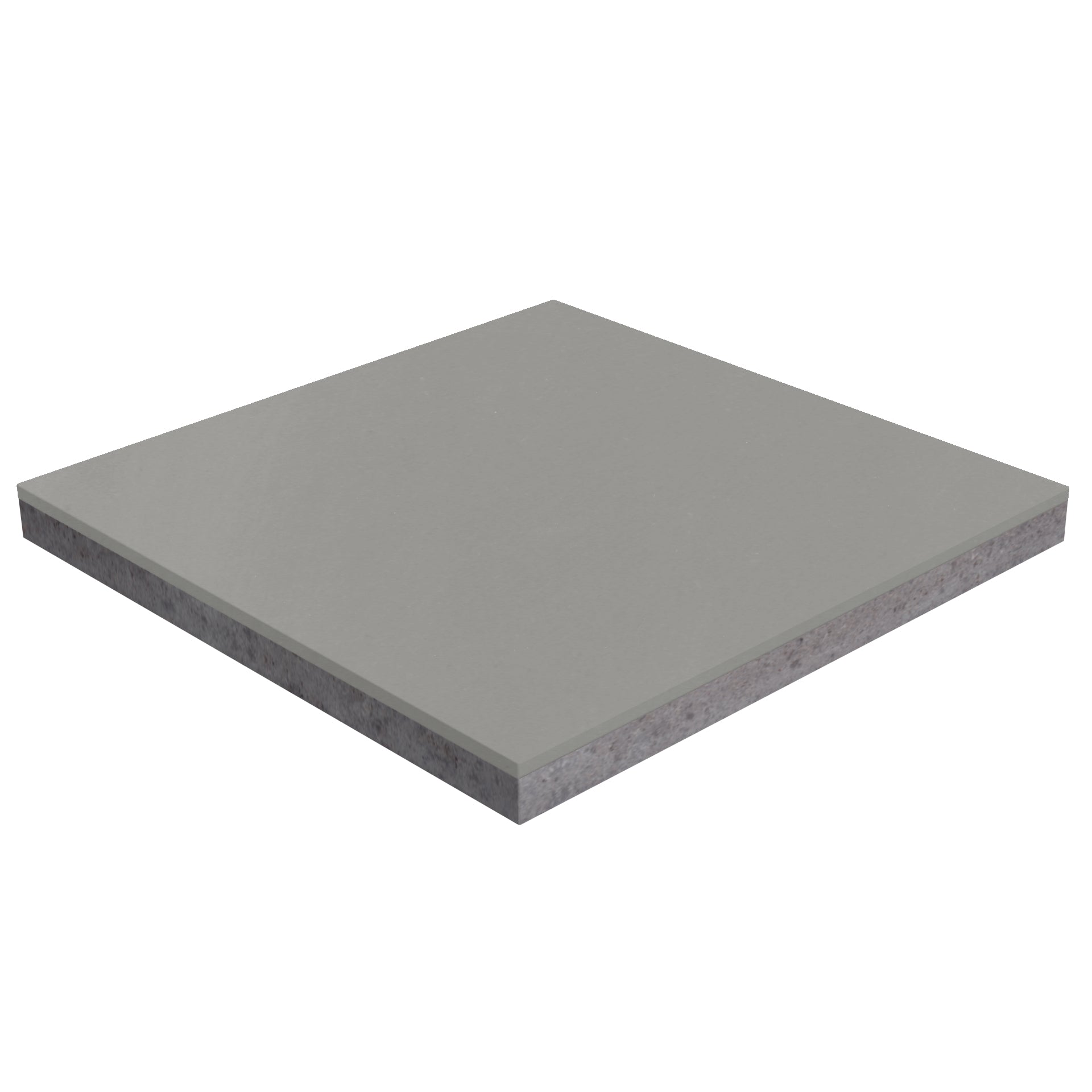 The 2202-Solid 4x4, Sample by New York Cement Tile is a square gray cement board, perfect for durable flooring.