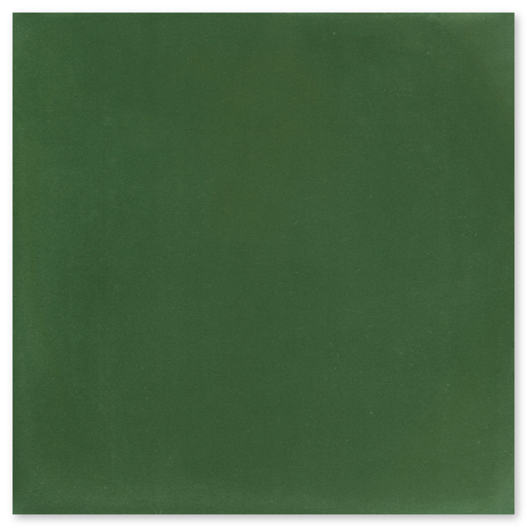 The New York Cement Tile 3343-Solid 4x4 Extra Sample is a smooth, dark green rectangular tile with a durable look.