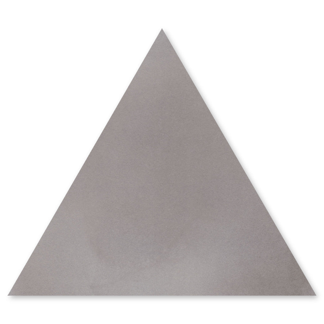 The 2201-Solid Triangle, Extra Sample by New York Cement Tile is a large gray geometric tile on a white background.