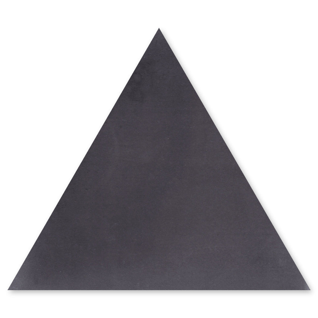 The 2203-Solid Triangle, Extra Sample by New York Cement Tile features a black triangle for geometric or decorative tile designs.
