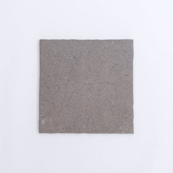 A single Toba Basilica R11 gray tile by New York Cement Tile, placed vertically on a plain white background.