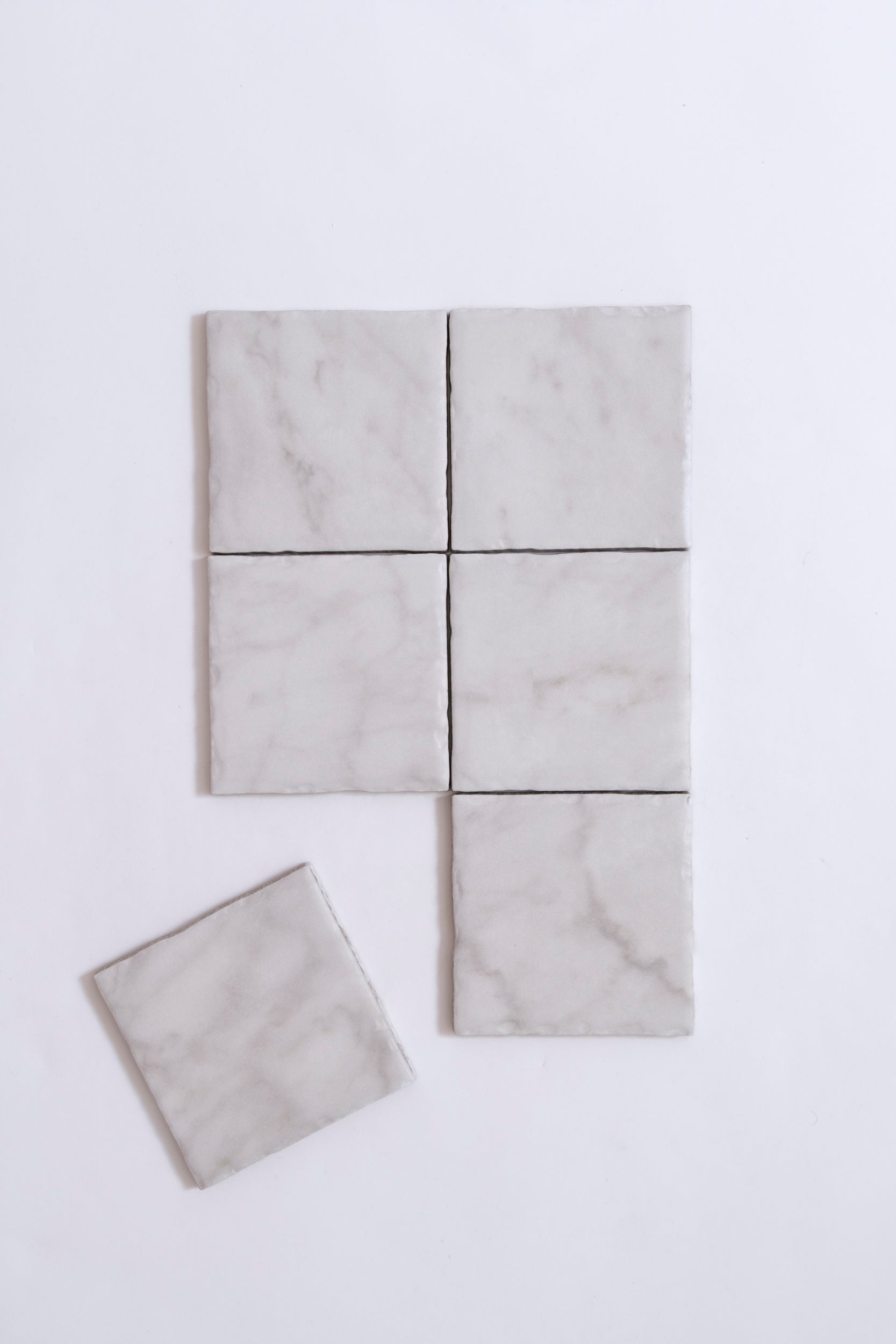 Tosca White Carrara 4x4 tile
