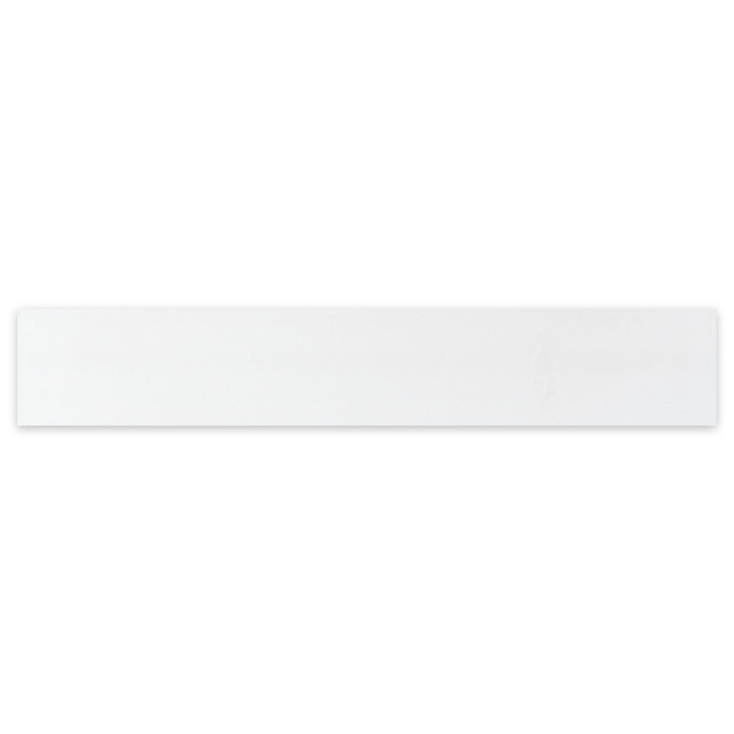 The 2X12-Solid White, Sample by New York Cement Tile is shown as a long rectangular white strip on a plain background.