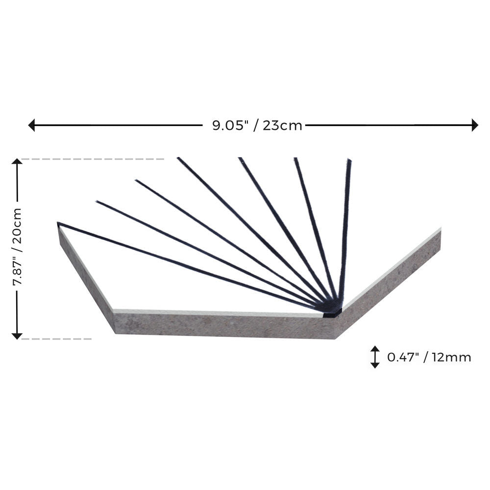 NH23-036 White by New York Cement Tile; 9.05"W x 7.87"T x 0.47"Thick, pages fanned like handcrafted tiles.