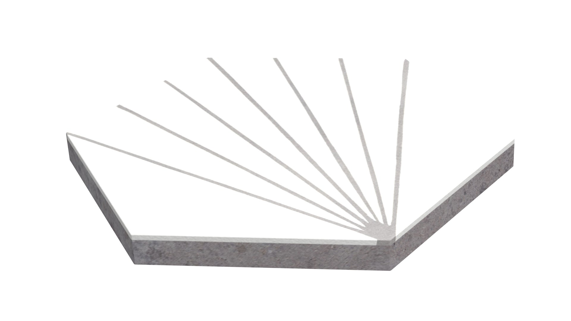 A minimalist illustration of NH23-036 - W&G2219, Sample by New York Cement Tile with gray pages on white.