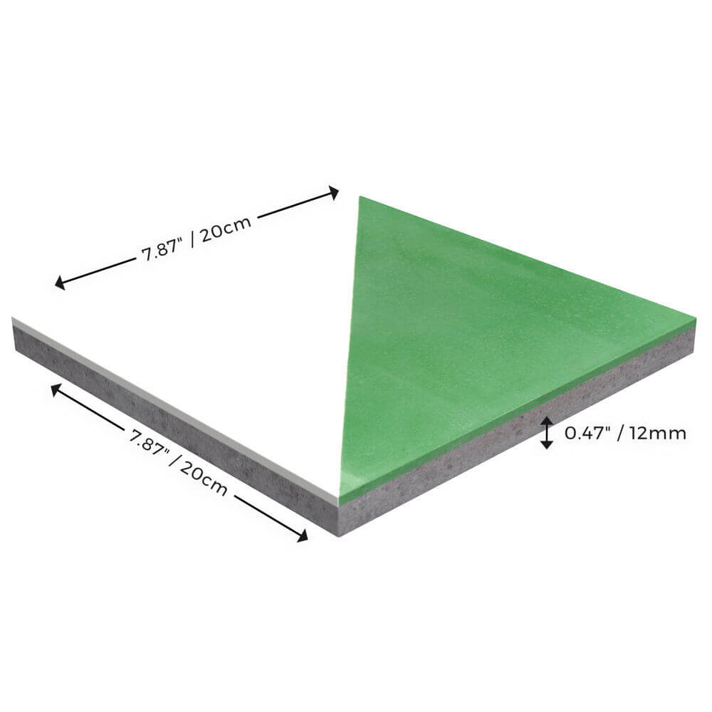 The N20-139 Green & White Sample by New York Cement Tile is a 20cm square board, perfect for flooring or tile displays.