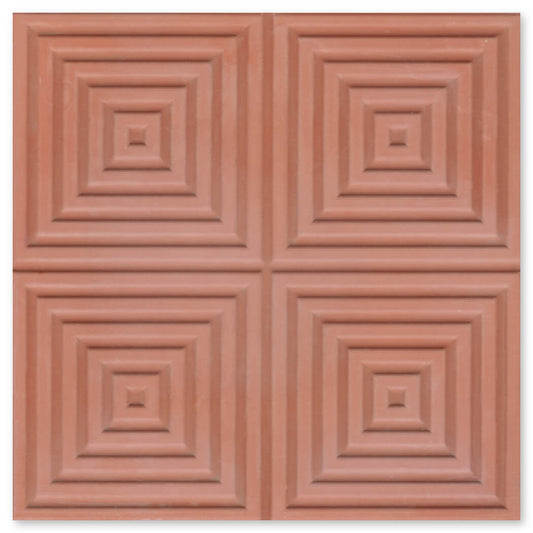 Square Wave Relief in Terracotta