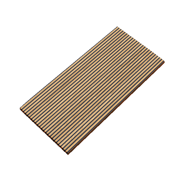Honey Black, Extra Sample by New York Cement Tile: rectangular wood plank with parallel dark and light stripes.