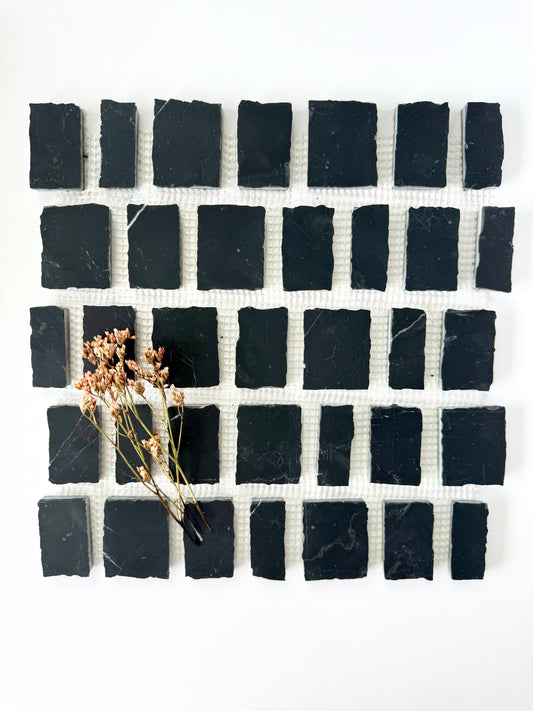 Scarpa I Black Mosaic Marble Mesh