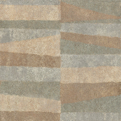 The Mista,Sample by New York Cement Tile features abstract geometric patterns in earthy beige, brown, and gray tones.