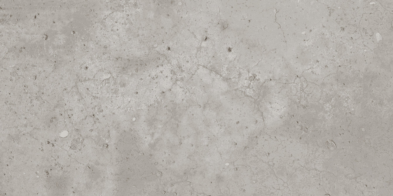 Silver - Network by New York Cement Tile: light gray, weathered concrete look with cracks, stains, and industrial texture.