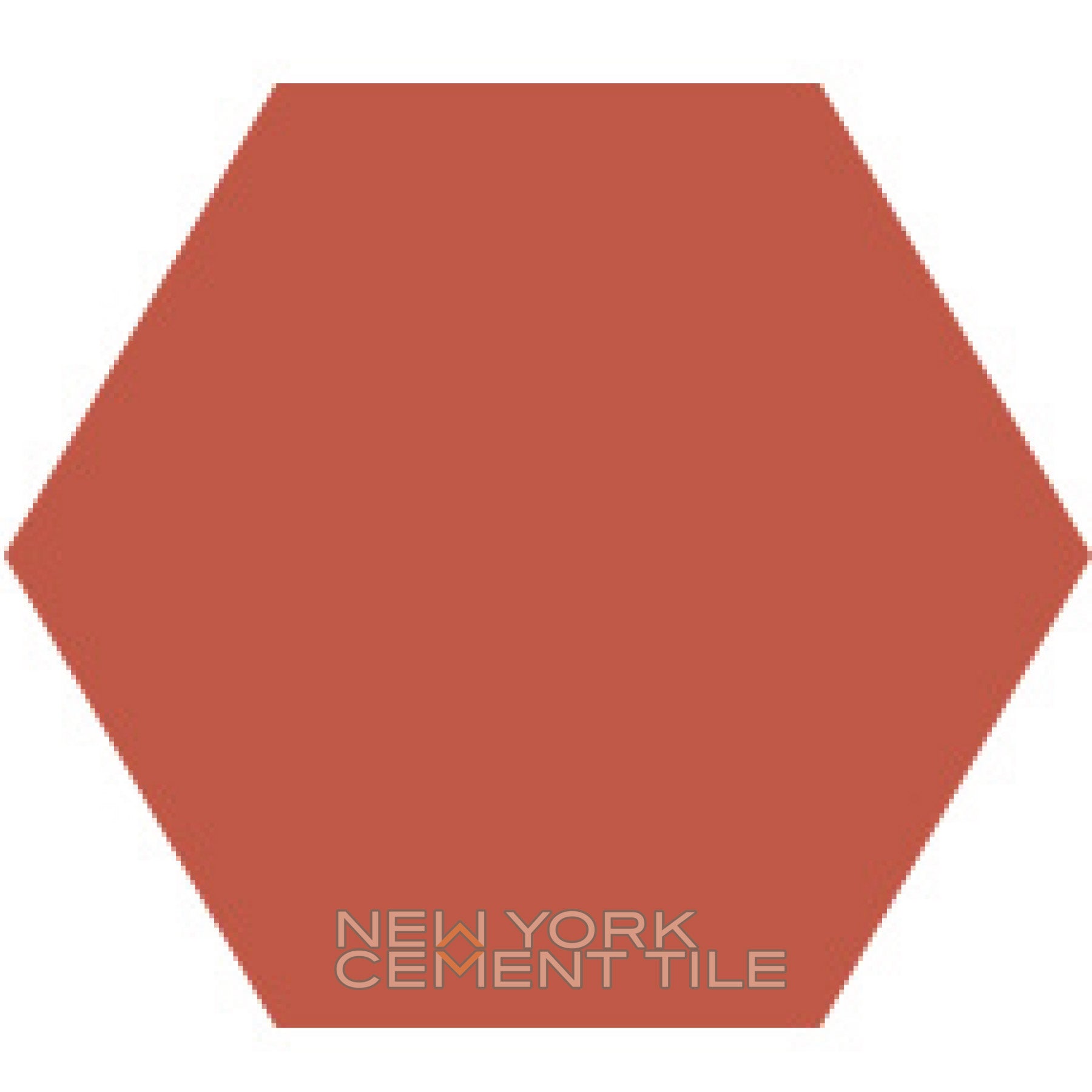 Solid hexagon tile, color NH23-5504, sample by New York Cement Tile.