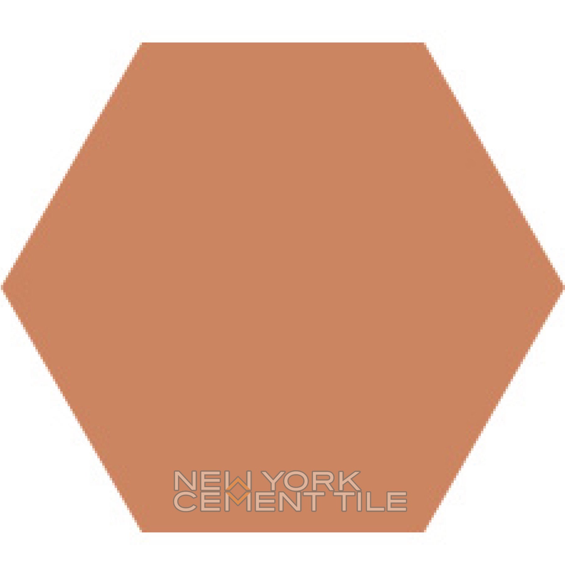 Solid Hex-NH23-5506 tile sample by New York Cement Tile with brand name text at the bottom center.