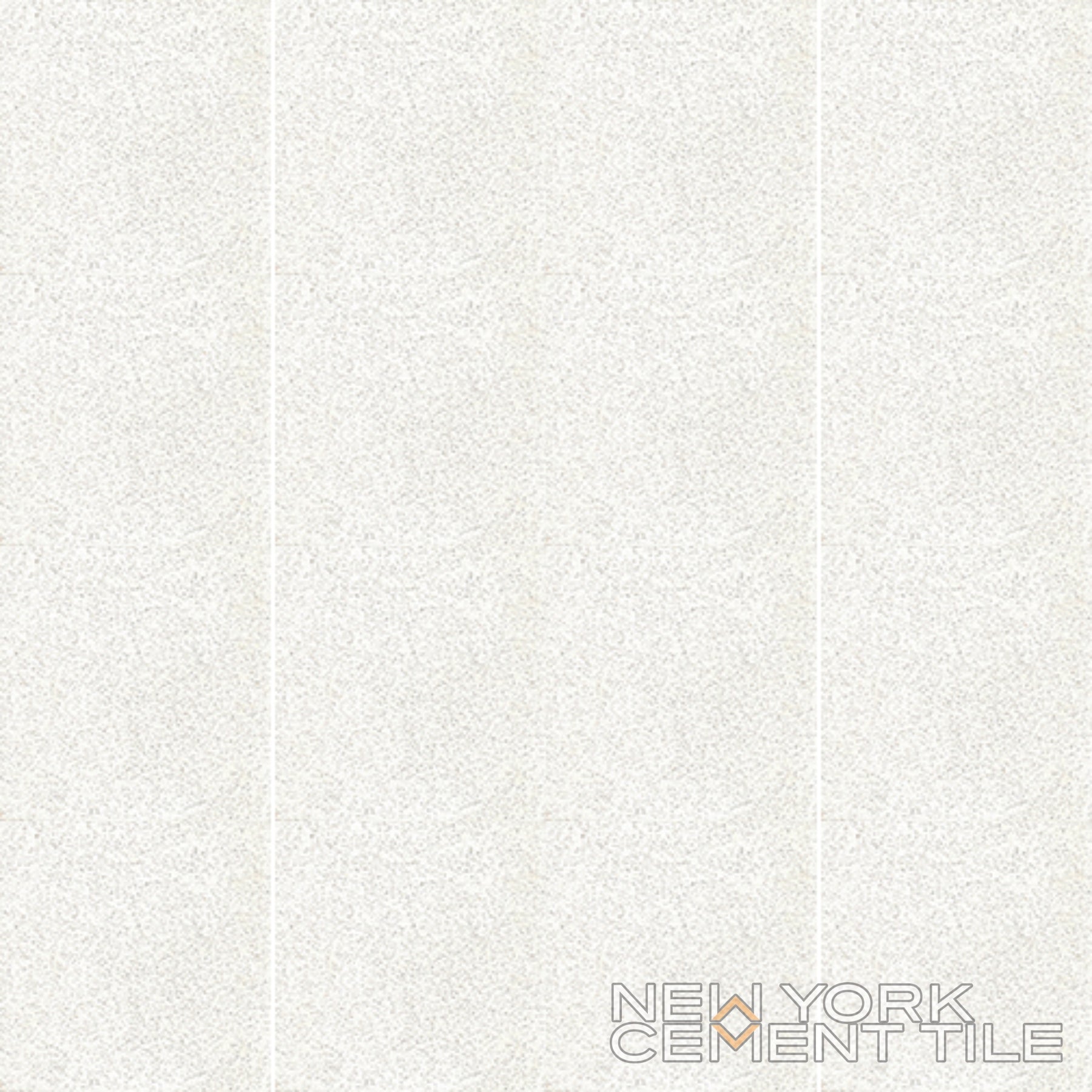 Terrazzo 8x8-Solid White tile sample by New York Cement Tile; off-white with fine speckles and subtle vertical lines.