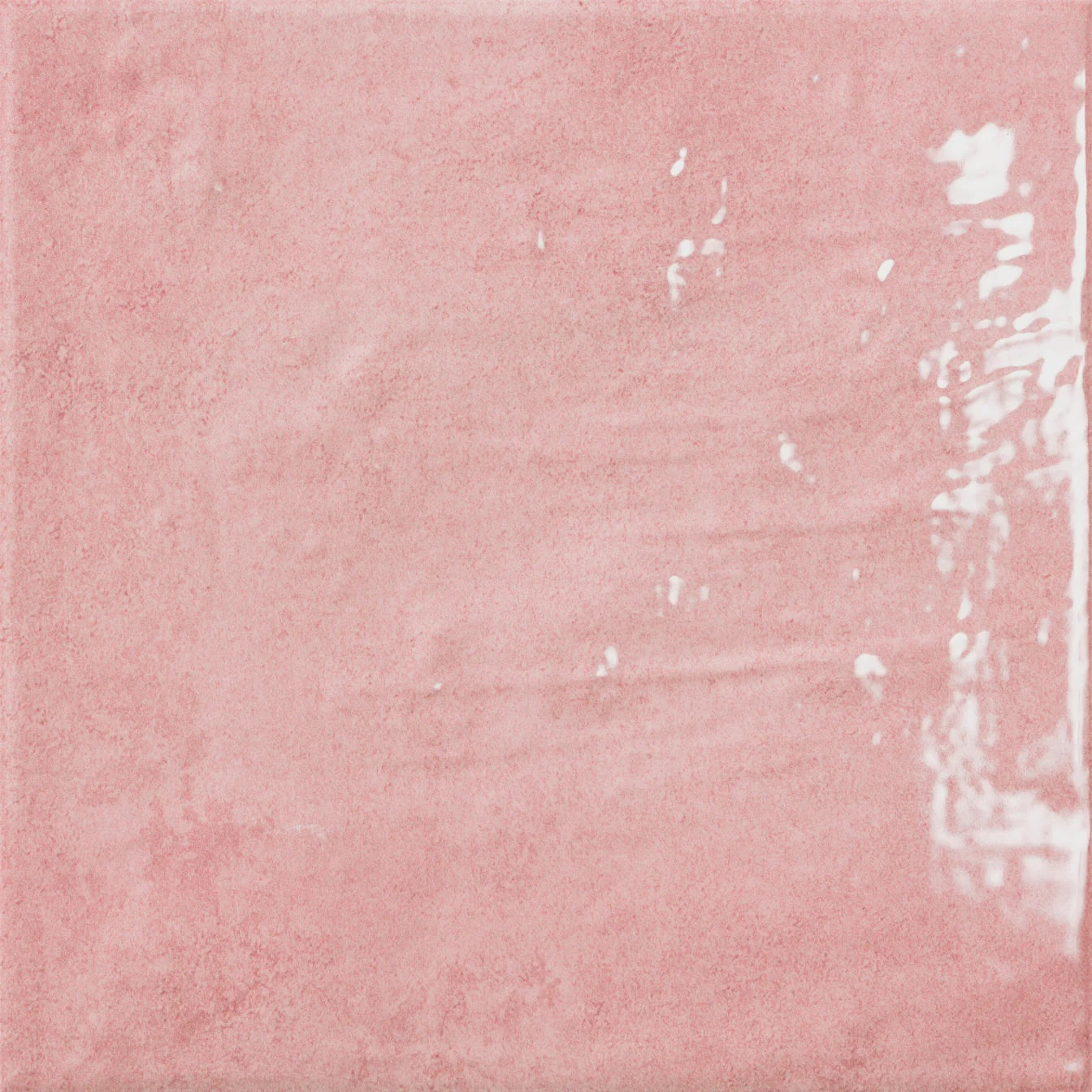Rosa - Sample by New York Cement Tile: glossy, light pink wall tile with subtle texture—great for brightening any room.