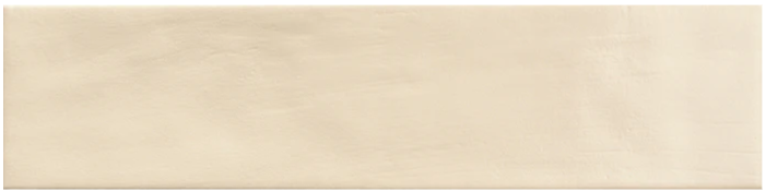 The HUSE 3X10 -LINEN tile by New York Cement Tile features a smooth, light beige surface with organic texture.