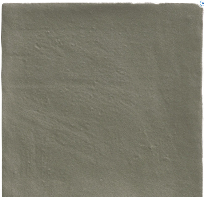 The HUSE 4X4-KALE extra sample by New York Cement Tile is a square, matte grey tile with a modern, organic texture.