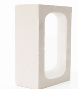 The GLAPA by New York Cement Tile is a white, rectangular hollow concrete block standing upright on a plain white background.