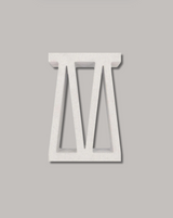 Bara by New York Cement Tile: a white, geometric 3D shape like mid-century breeze blocks on light gray.