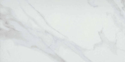 Luna - Sample by New York Cement Tile: a white marble look tile with subtle gray veining and modern, easy-care elegance.