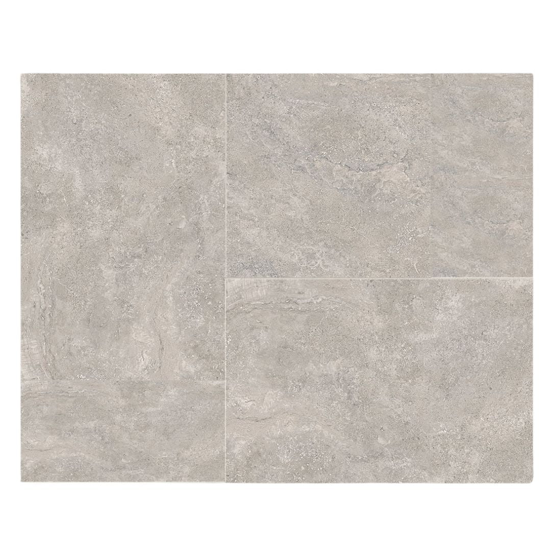 Storm - Modular Pattern tile by New York Cement Tile: light gray, subtle marbling, 3 visible rectangles, white background.