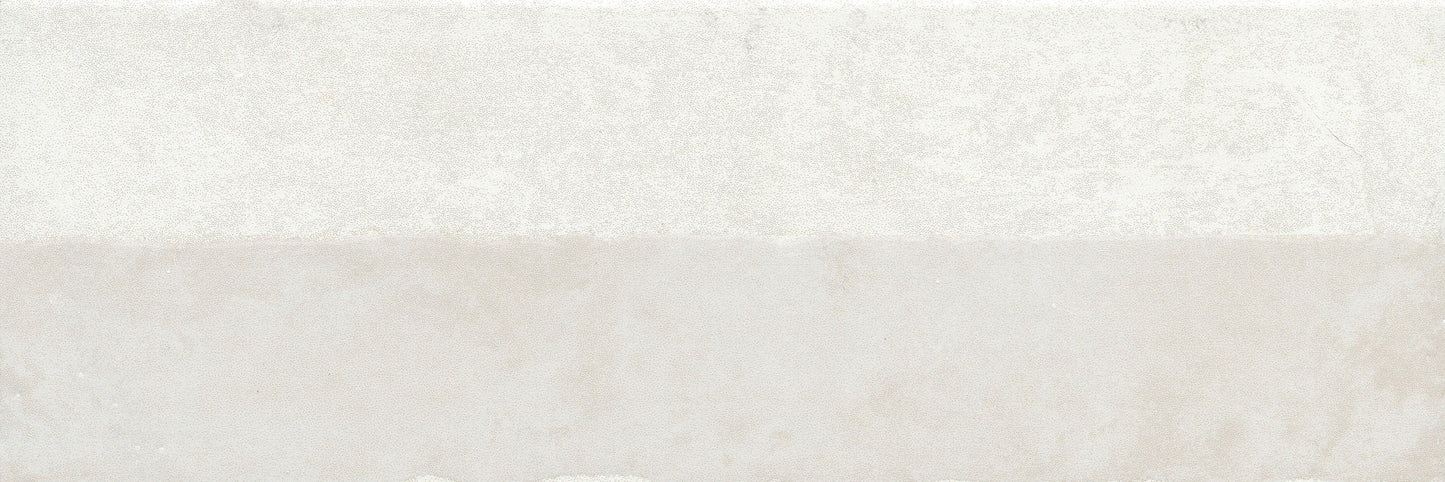 White Demi, Extra Sample by New York Cement Tile: Off-white top and light beige bottom with a textured, modern tile look.