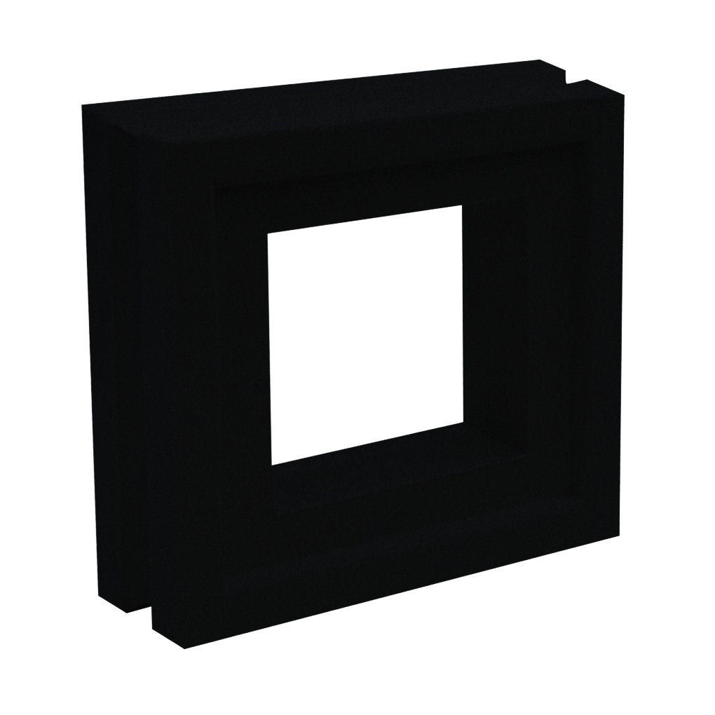 Aruba - NBB-014 Extra Sample by New York Cement Tile: black square 3D frame, mid-century modern style shown angled on white.