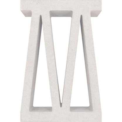 Bara, Extra Sample by New York Cement Tile: a white breeze block with a cut-out design like Roman numeral IV.