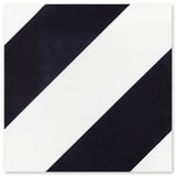The N20-232 Extra Sample by New York Cement Tile features a white background with two wide black diagonal stripes.
