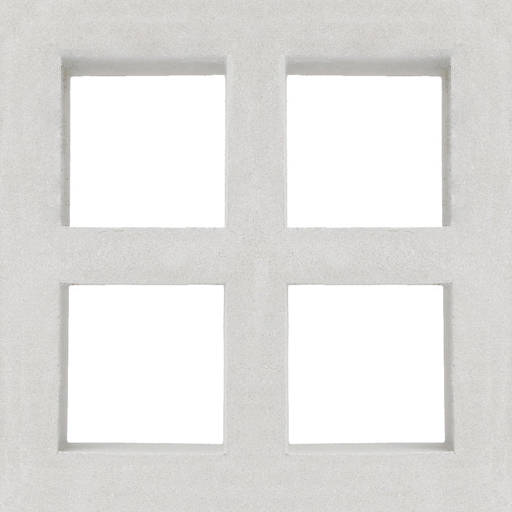 The Borneo, Extra Sample by New York Cement Tile is a square block with four grid openings, ideal for privacy or accents.