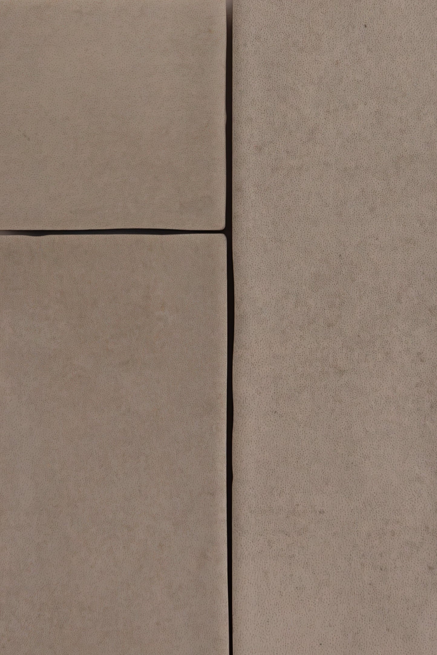 Close-up of four Buckland Beige panels by Cottage Ivy, arranged in a rectangle with narrow gaps between each.
