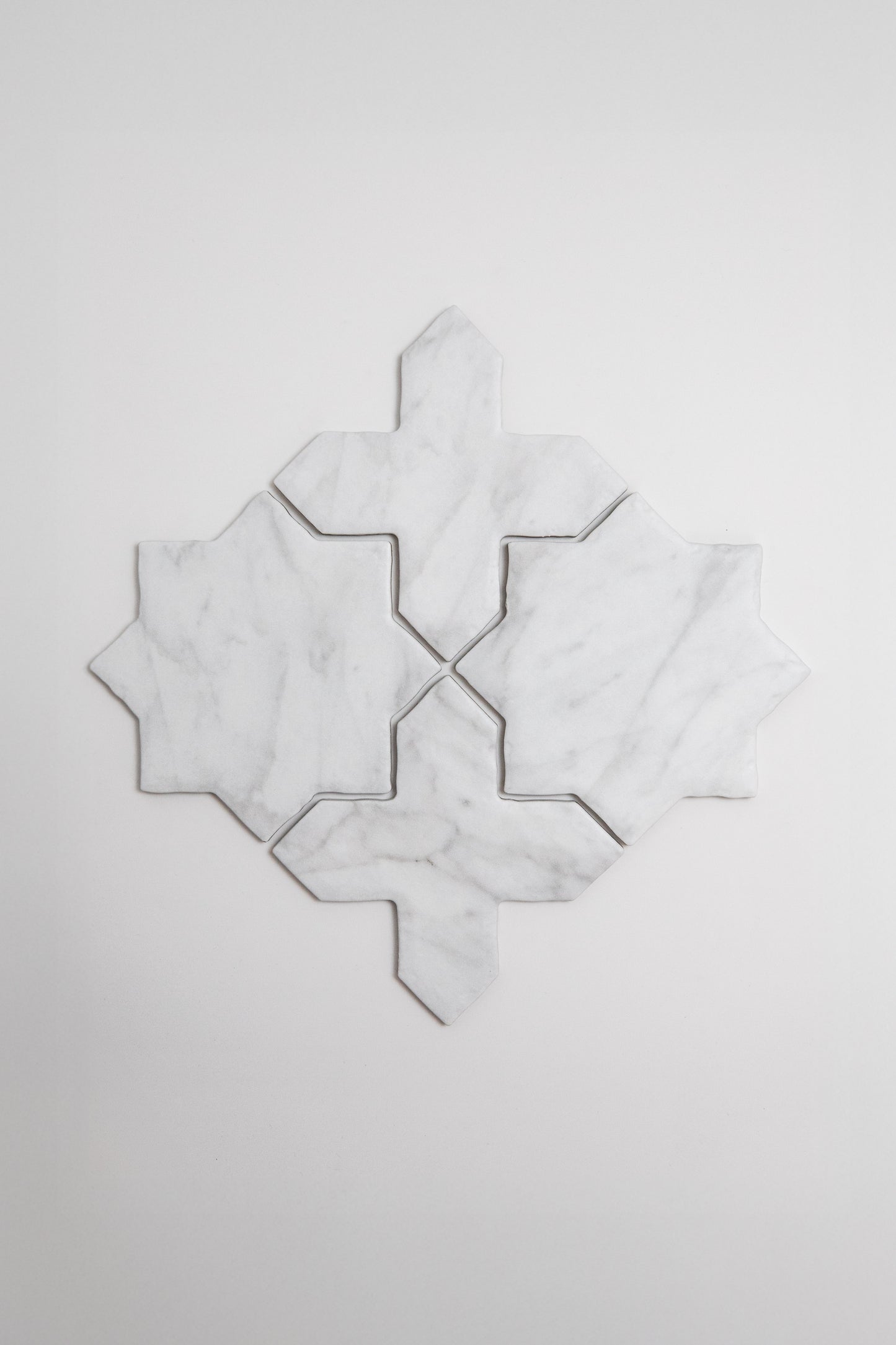 White Carrara Cross-Star, Sample