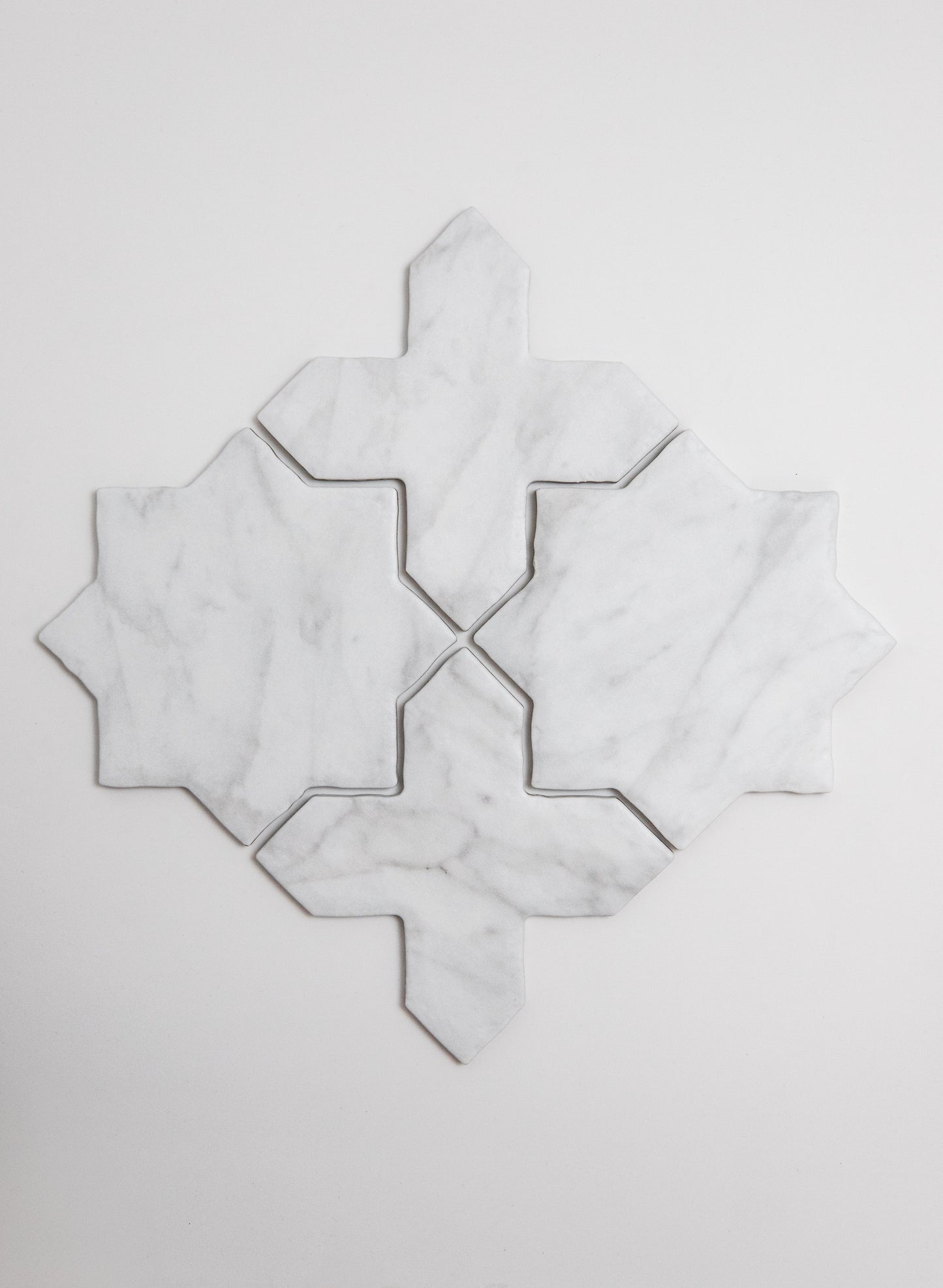 White Carrara Cross-Star, Sample