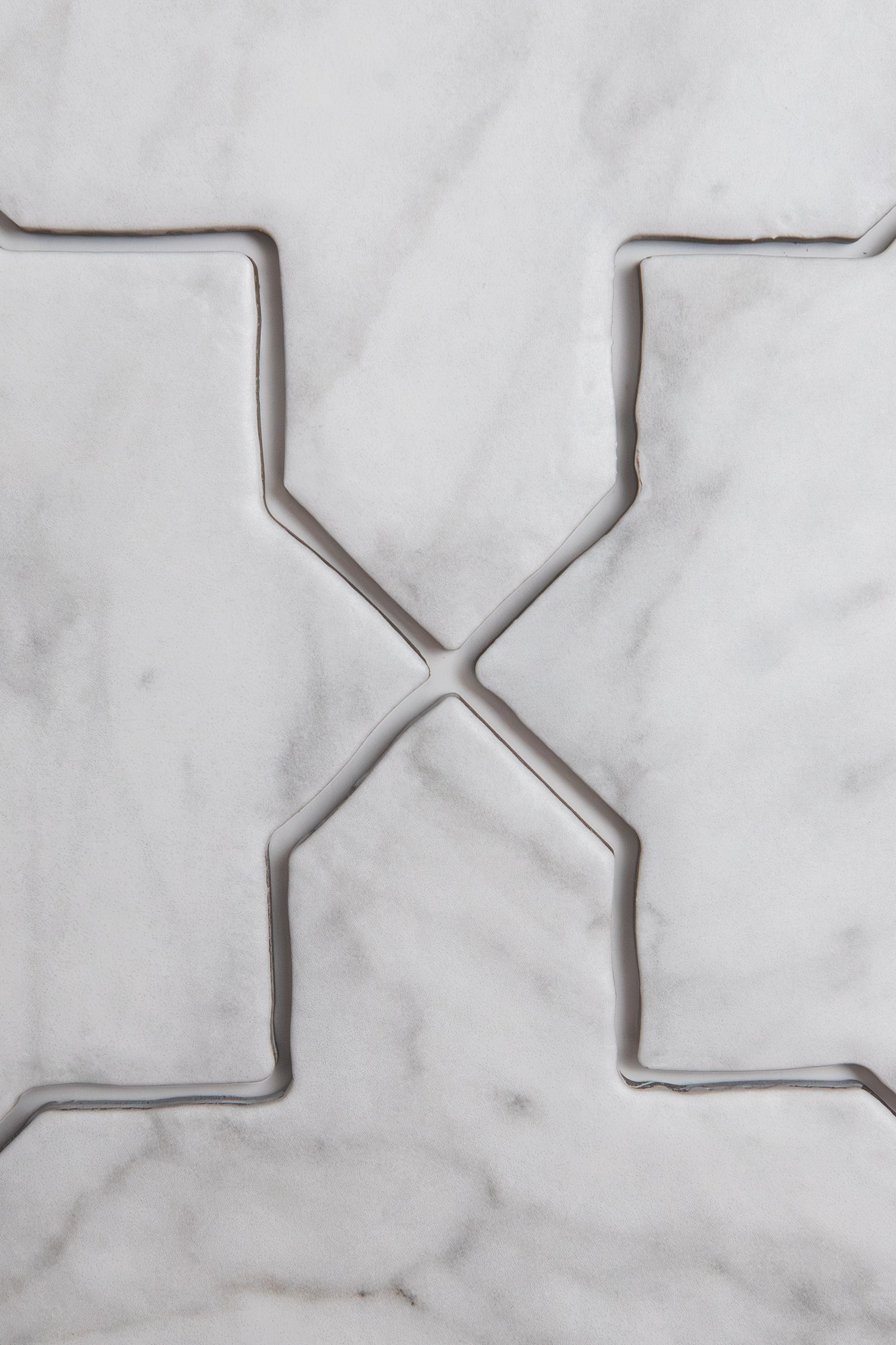 White Carrara Cross-Star
