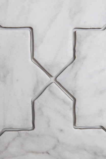 White Carrara Cross-Star, Sample