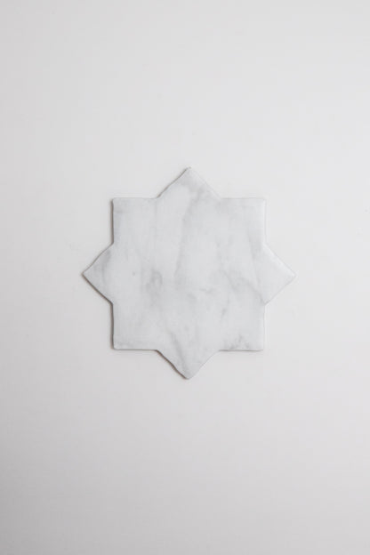 White Carrara Cross-Star, Sample