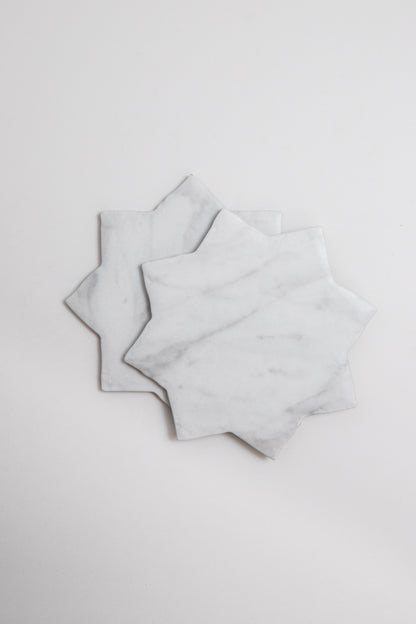 White Carrara Cross-Star, Sample