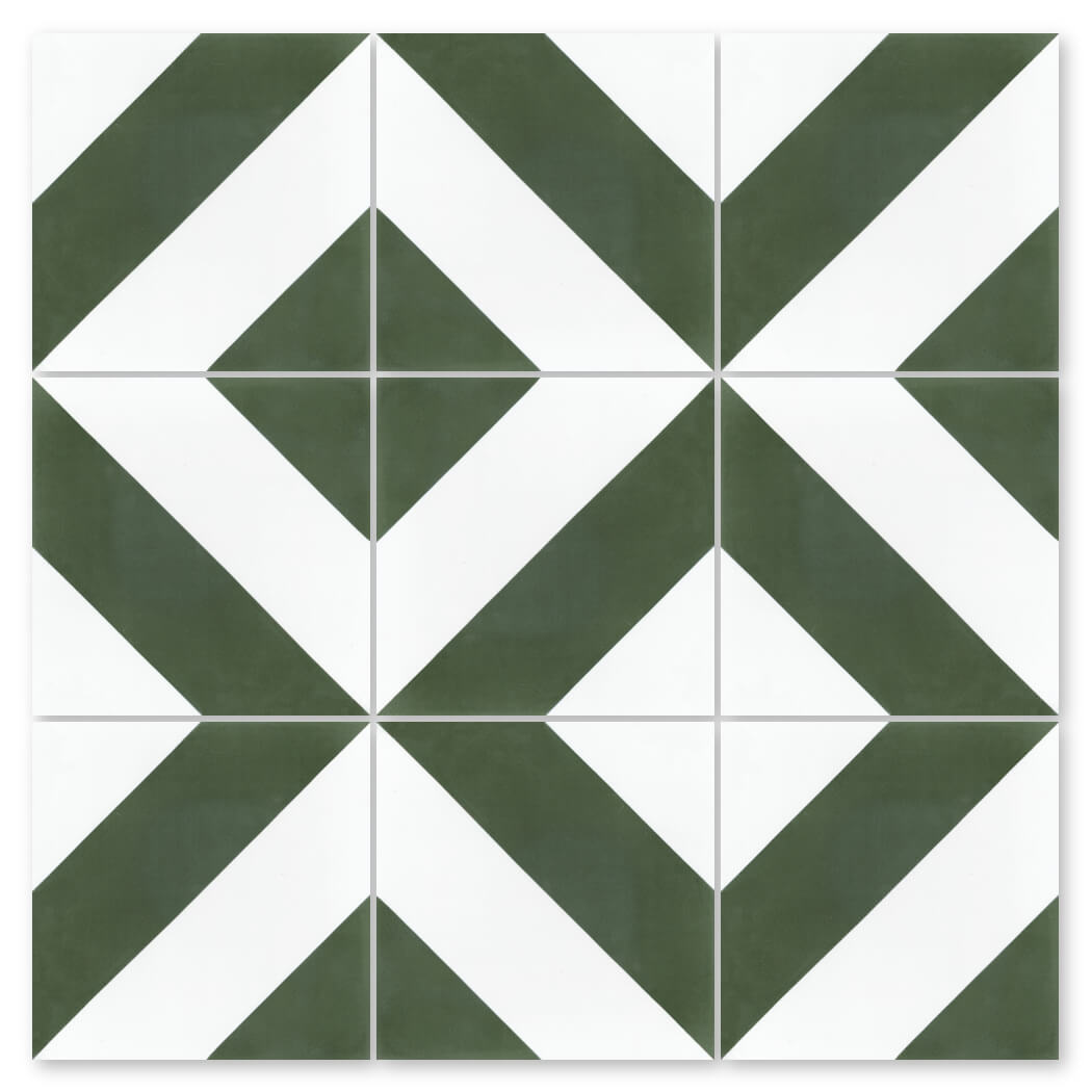 Close-up of N20-215 O&W by New York Cement Tile, highlighting its unique handcrafted texture and detail.